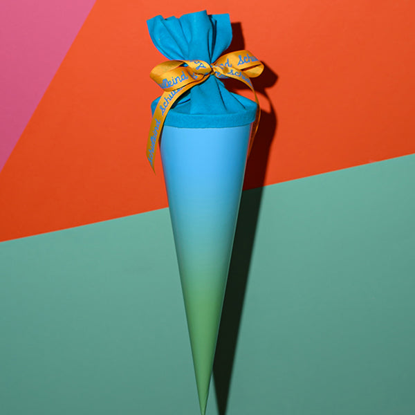 Schultüte blau grün Verlauf 35 cm